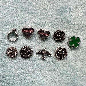 Floating Locket Charms - Grandparent theme